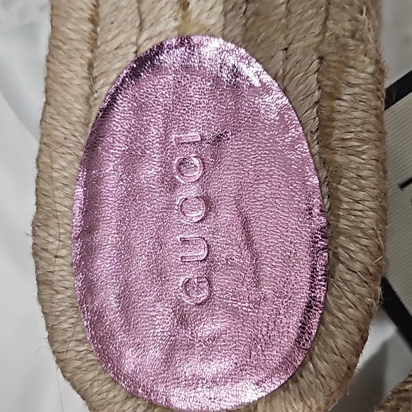 Gucci barbie pink metallic slides 10 41 - Picture 7 of 8